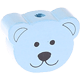 Motivpärla – björn : babyblå