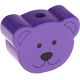 Тематические бусины «Медведь» : синий фиолетовый