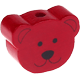 Тематические бусины «Медведь» : бордо красный
