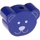 Perles avec motif – ours : bleu foncé