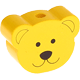 Perles avec motif – ours : jaune