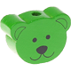 Motivpärla – björn : grön