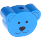 Motivpärla – björn : mellanblå
