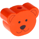 Тематические бусины «Медведь» : оранжевый