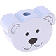 Motivpärla – björn : pastellblå