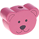 Тематические бусины «Медведь» : розовый