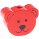 Тематические бусины «Медведь» : красный