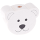 Тематические бусины «Медведь» : Белый