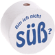 Figura con motivo "Bin ich nicht süß?" : blanco - azul oscuro