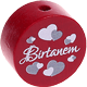 Perles avec motif « Birtanem » : bordeaux