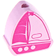 Perles avec motifs – bateau : rose