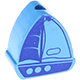 Тематические бусины «Лодкаa» : голубой