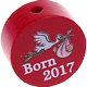 Motivperle – "Born 2017" : bordeauxrot