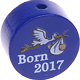 Motivperle – "Born 2017" : dunkelblau