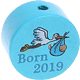 Motivpärla – "Born 2019" : ljusturkos