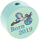 Motivpärla – "Born 2019" : mynta
