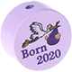 motif bead – "born 2020" : lilac