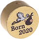 motif bead – "born 2020" : gold