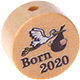 motif bead – "born 2020" : natural