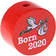 motif bead – "born 2020" : red