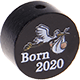 motif bead – "born 2020" : black
