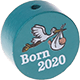 motif bead – "born 2020" : turquoise