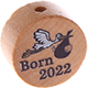 motif bead – "born 2022" : natural