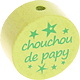 Conta com motivo "chouchou/chouchoutte de papy" : limão
