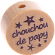 Perlina con motivo “chouchou/chouchoutte de papy” : naturale