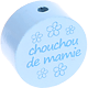 Motivperle – "chouchou/chouchoutte de mamie" (Französisch) : babyblau