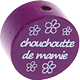 Motivperle – "chouchou/chouchoutte de mamie" (Französisch) : purpurlila