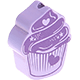 Perlina sagomata “Cupcake” : lilla