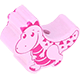 motif bead – dinosaur : pastel pink