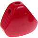 triangular body-shaped bead : bordeaux