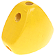 Koraliki w kształcie rożka z motywem : żółty