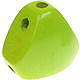 Koraliki w kształcie rożka z motywem : żółty zielony
