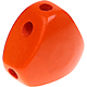 Perles avec motifs en forme de triangle : orange