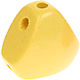Koraliki w kształcie rożka z motywem : pastelowy żółty