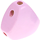 Perles avec motifs en forme de triangle : rose