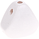 triangular body-shaped bead : white