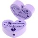 Perles avec motifs « Du bist der Schlüssel … zu unserem Herzen » : lilas