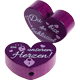 Perles avec motifs « Du bist der Schlüssel … zu unserem Herzen » : violet violet