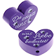 motif bead – "Du zeigst uns … was Liebe bedeutet" : blue purple