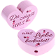 motif bead – "Du zeigst uns … was Liebe bedeutet" : pastel pink