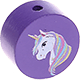Perlina con motivo “Unicorno” : blu viola