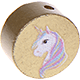 motif bead – unicorn : gold