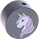 Perlina con motivo “Unicorno” : grigio