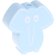Perles avec motifs – éléphant : bleu bébé
