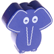 Perles avec motifs – éléphant : bleu foncé
