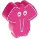 Perlina sagomata “Elefante” : rosa scuro